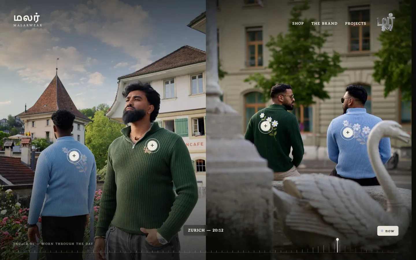 Startseite von Malarwear auf einem Desktop-Bildschirm
